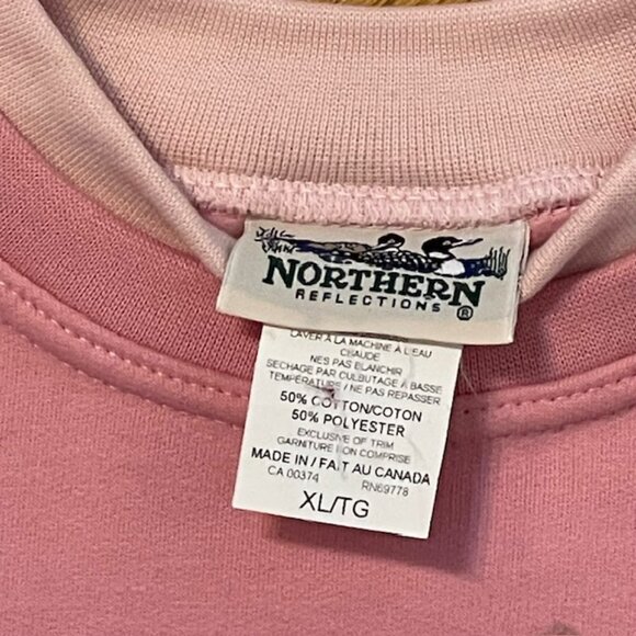 Vintage 90's Northern Reflections Crewneck Sweatshirt Nature Bird Grandmacore XL - Picture 5 of 5